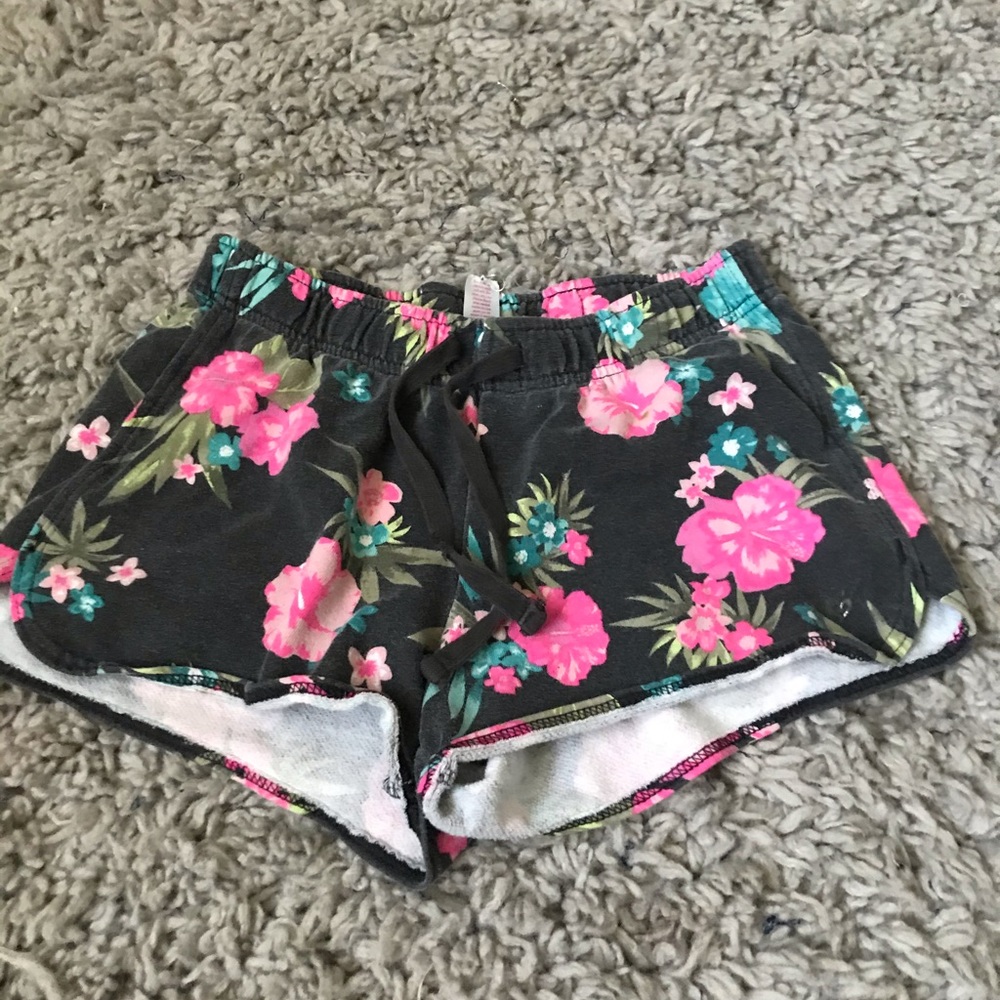 justice flower print shorts